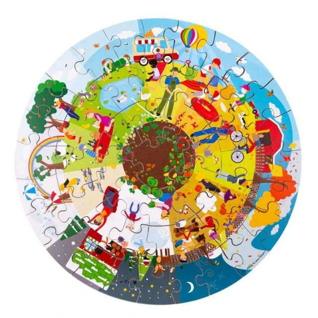 Wooden round puzzle - Seasons