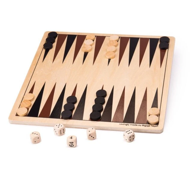 Bigjigs - Wooden Board Game - Backgammon