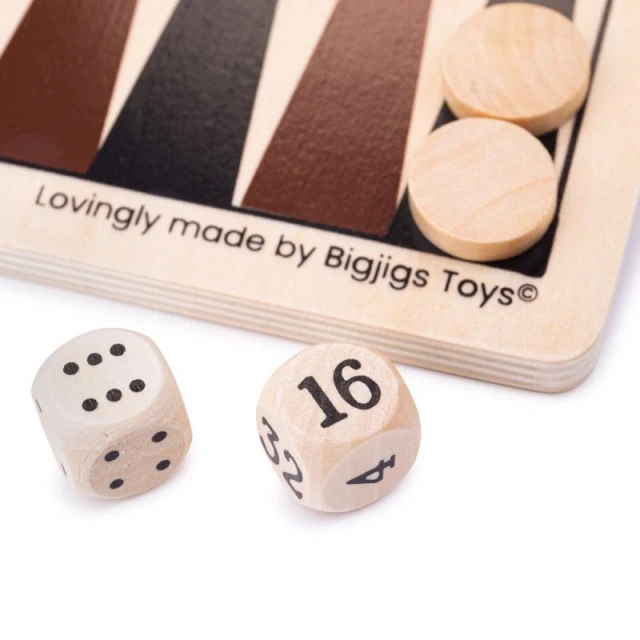 Bigjigs - Wooden Board Game - Backgammon