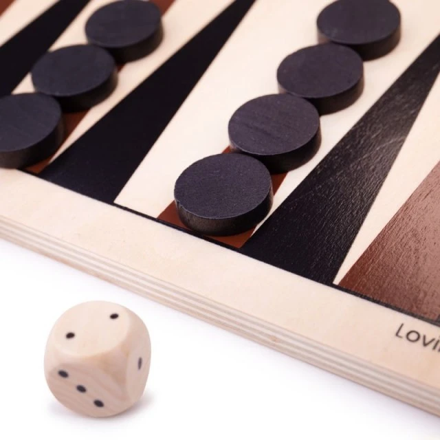 Bigjigs - Wooden Board Game - Backgammon