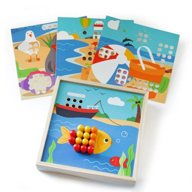 Bigjigs - Children’s wooden mosaic - Sea paintings