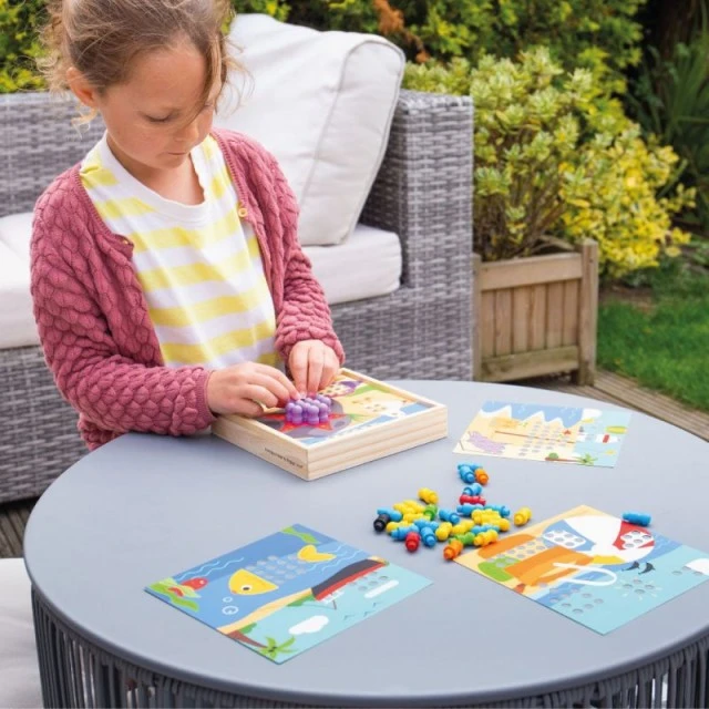 Bigjigs - Children’s wooden mosaic - Sea paintings