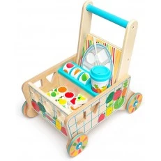 Melissa & Doug - Дървена количка - сортер с хранителни продукти