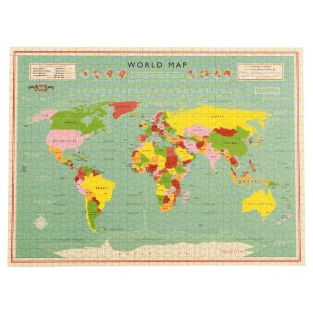 Rex London puzzle 1000 pieces World Map