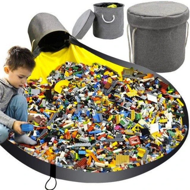 Toy basket with mat