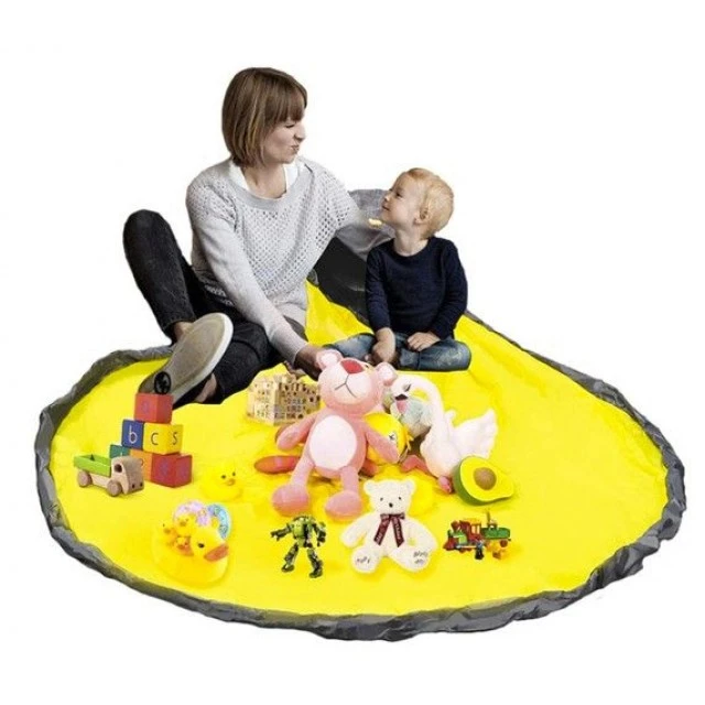 Toy basket with mat