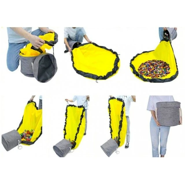 Toy basket with mat