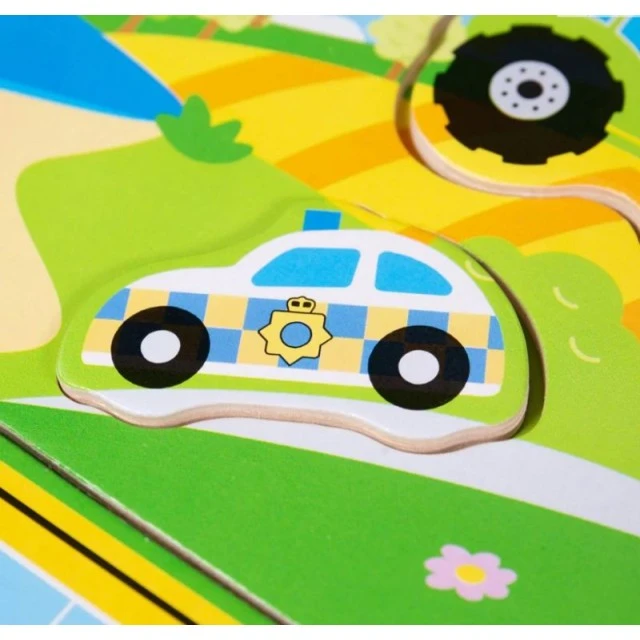 Bigjigs - Wooden Puzzle with Sounds - Transport