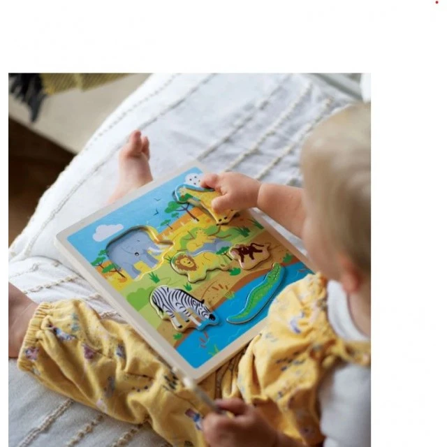 Bigjigs - Wooden puzzle with sounds - Safari