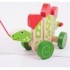 Bigjigs - Дървена играчка за дърпане - Динозавър