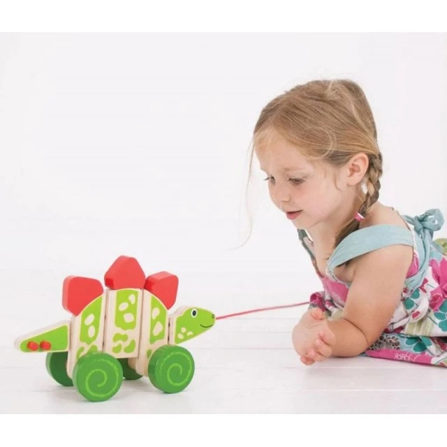 Bigjigs - Wooden Pull Toy - Dinosaur