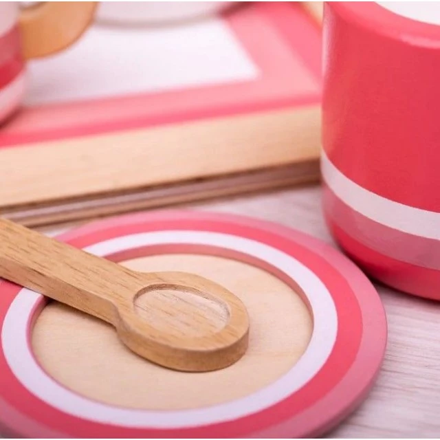 Bigjigs - Wooden Tea Set - Pink