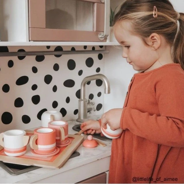 Bigjigs - Wooden Tea Set - Pink