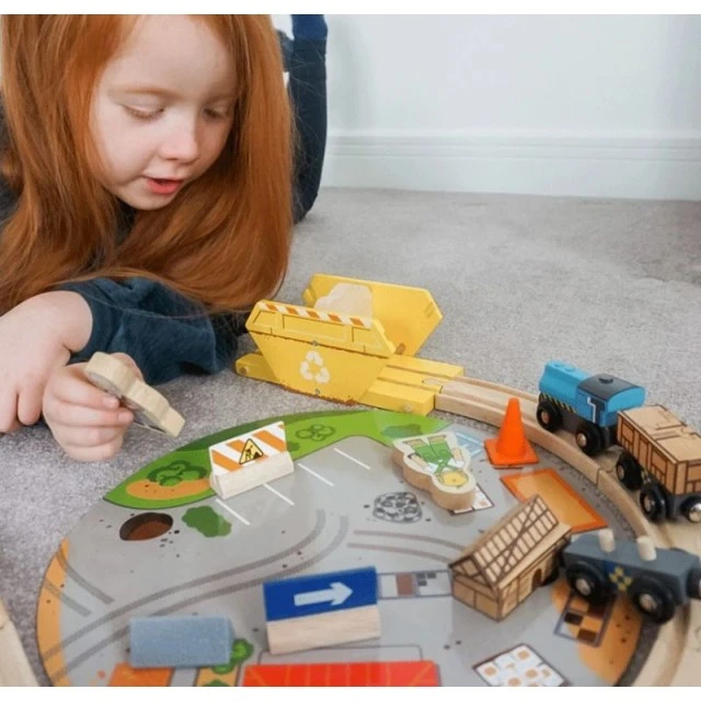 Bigjigs - Wooden Railway Set - 50 Pieces