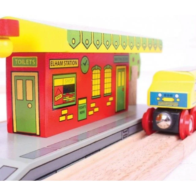 Bigjigs wooden railway set Country station