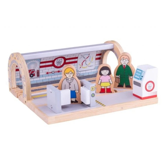 Bigjigs wooden railway Underground station
