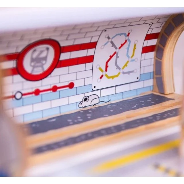 Bigjigs wooden railway Underground station
