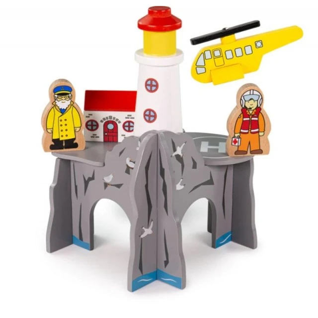 Bigjigs wooden railway Tunnel with headlight