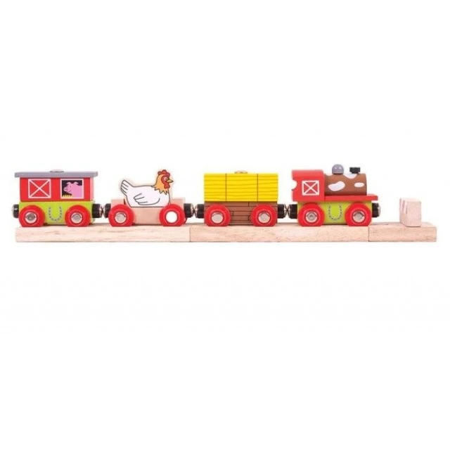 Bigjigs - Wooden farm train