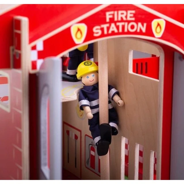 Bigjigs - Wooden Toy - City Fire Department