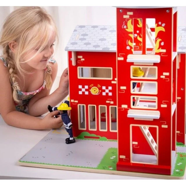 Bigjigs - Wooden Toy - City Fire Department