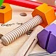 Bigjigs - Дървен детска работна маса за игра с детски инструменти