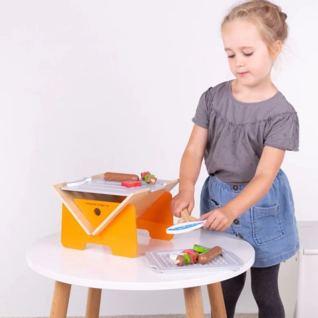 Bigjigs - Дървени играчки за готвене - Барбекю