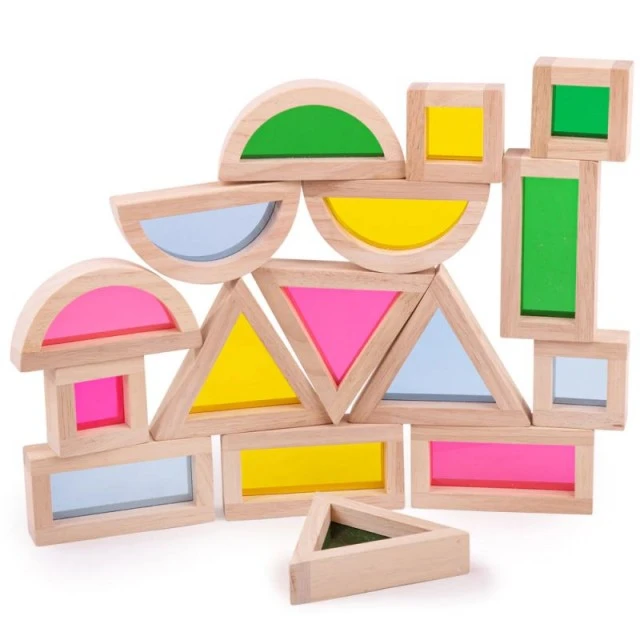 Bigjigs - Wooden sensory blocks for children - Montessori toy