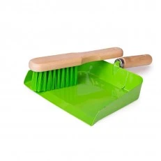 Bigjigs - Children’s cleaning brush with paddle in green