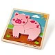 Bigjigs - Wooden children’s puzzle - Pink pig