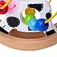 Bigjigs - Дървена детска спирала с мъниста Кравичка - образователна играчка