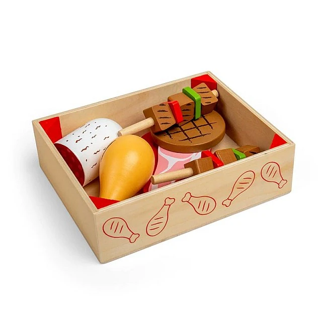 Bigjigs - Wooden children’s cooking set - Meat products