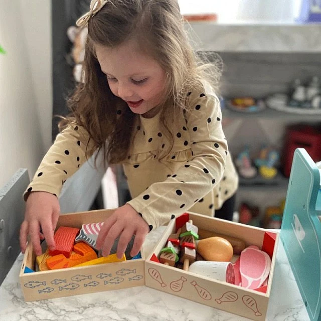 Bigjigs - Wooden children’s cooking set - Meat products
