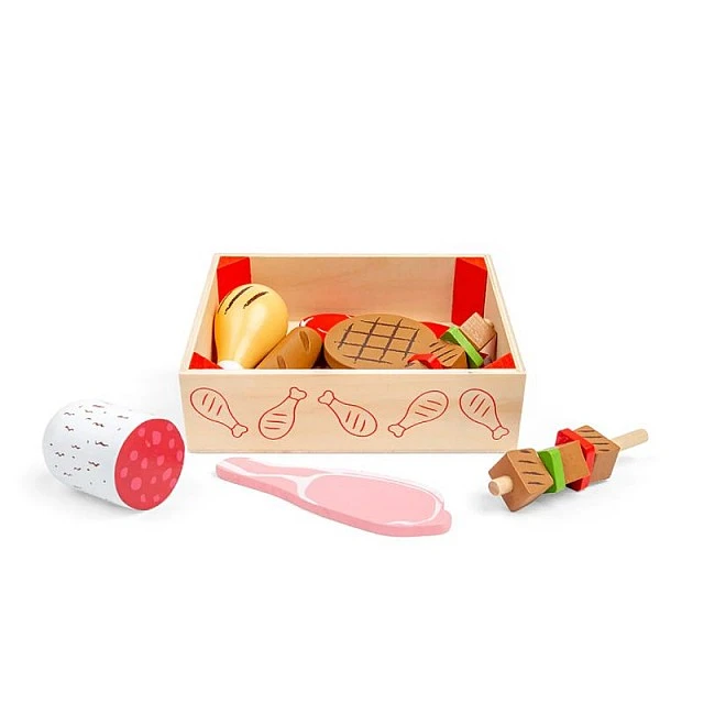 Bigjigs - Wooden children’s cooking set - Meat products