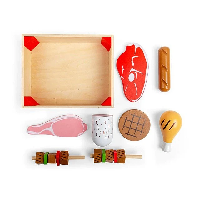 Bigjigs - Wooden children’s cooking set - Meat products