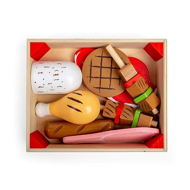 Bigjigs - Wooden children’s cooking set - Meat products