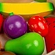 Bigjigs - Дървен детски комплект за готвене - Щайга с плодове