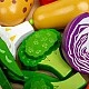 Bigjigs - Дървен детски комплект за готвене - Щайга със зеленчуци