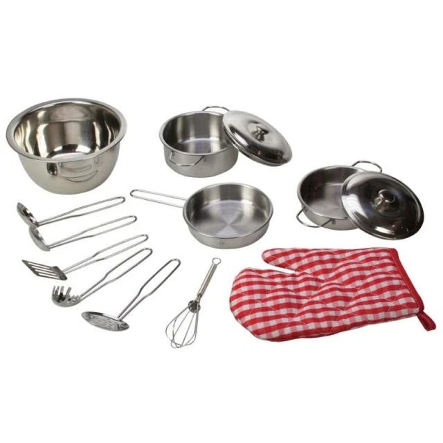 Bigjigs - Children’s stainless steel cooking set