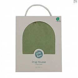 Baby sheet with elastic made of cotton jersey 60x120 cm Lime Little band