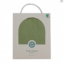 Baby sheet with elastic made of cotton jersey 60x120 cm Lime Little band