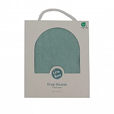 Baby sheet with elastic made of cotton jersey 60x120 cm Cyan Little band