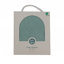 Baby sheet with elastic made of cotton jersey 60x120 cm Cyan Little band