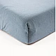 Baby sheet with elastic made of cotton jersey 60x120 cm Blue Little band