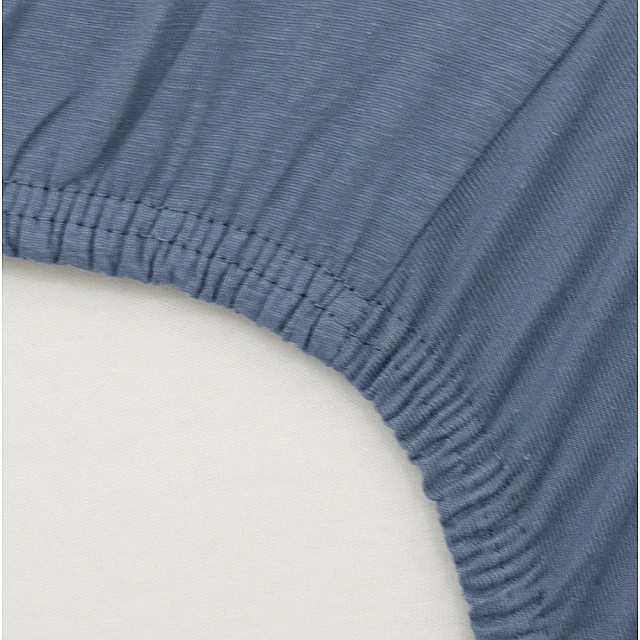 Baby sheet with elastic made of cotton jersey 60x120 cm Blue Little band