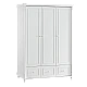 Three-door children's wardrobe with drawers NIL - white