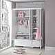 Three-door children's wardrobe with drawers NIL - white