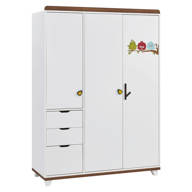 Three-door children's wardrobe KAKULE