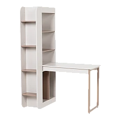 CORTES desk with shelf - cappuccino