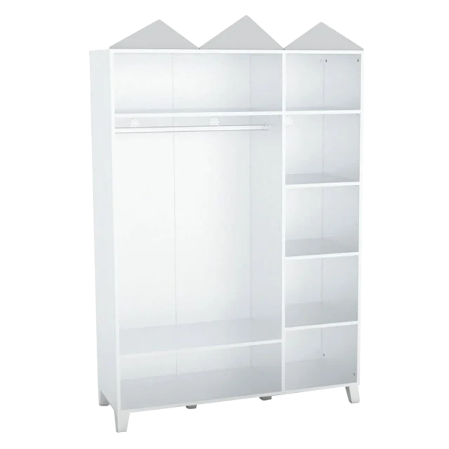 Three-door children’s wardrobe MIAMI - white